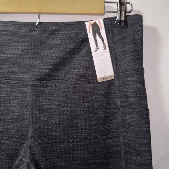 Mondetta Charcoal Gray High Waisted Performance Leggings women’s Size Medium - Picture 4 of 8